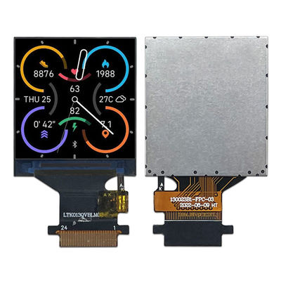 1.3-calowy LCD inteligentny ekran wyświetlania noszonego kwadratowy panel wyświetlania IPS TFT LCD