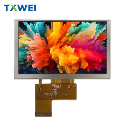 5-calowy ekran LCD 800 * 480 650nits Jasność Interfejs RGB Dostosowywalny ekran dotykowy
