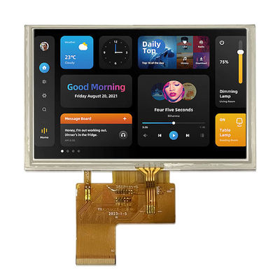 5-calowy wyświetlacz TFT LCD IPS/TN 800 * 480 Wysokiej rozdzielczości RGB Port 40PIN Wysoka jasność Dostosowalna