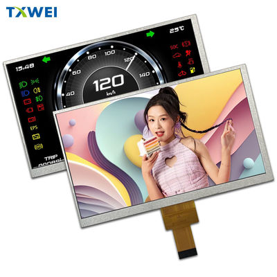 7-calowy 450cd/m2 Panel wyświetlacza przyrządów samochodowych 1024*600 MIPI Interfejs 40pin Ekran LCD