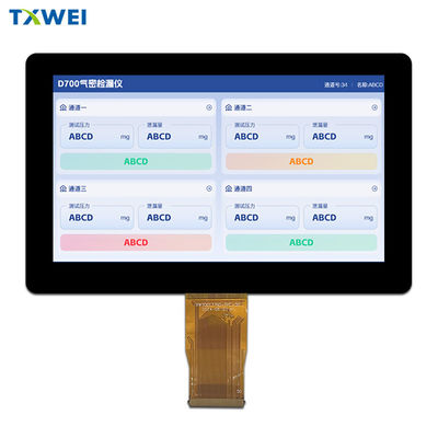 7-calowy wyświetlacz IPS TFT LCD 1024X600 1000nits 50 pinów wyświetlacz LVDS do monitorów przemysłowych