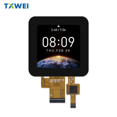 Wyświetlacz LCD 1,54 cala kwadratowy dla MCU 8 BIT Interfejs pojemnościowy dotykowy Full Fit Ekran
