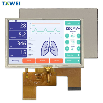 Zastosowany 5-calowy ekran LCD z ekranem wyświetlacza interfejsu RGB o wysokiej rozdzielczości 800 * 480