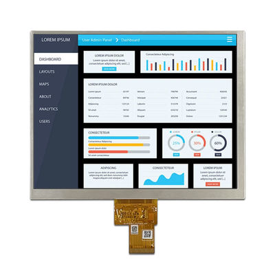 8,0-calowy wyświetlacz LCD do nawigacji samochodowej IPS High Definition z rozdzielczością 1024*768 pikseli i szerokim zakresem temperatur